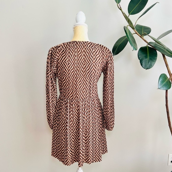 ZARA PRINTED PLEATED DRESS - Picture 7 of 11